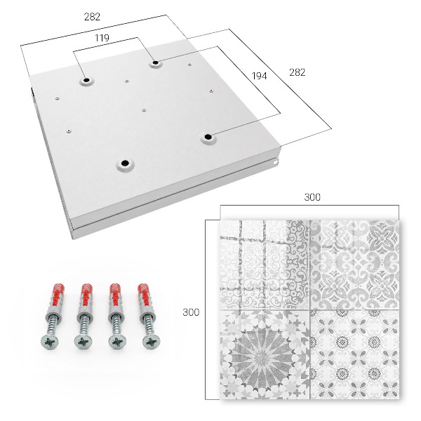 Armario para llaves con diseño de patrones geométricos