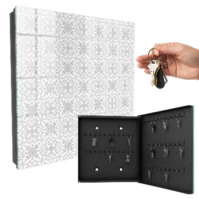 Caja para llaves con diseño de patrón geométrico