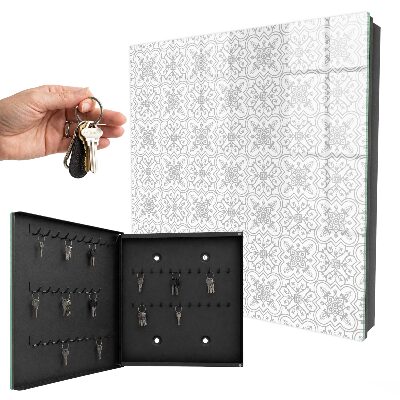 Caja para llaves con diseño de patrón geométrico
