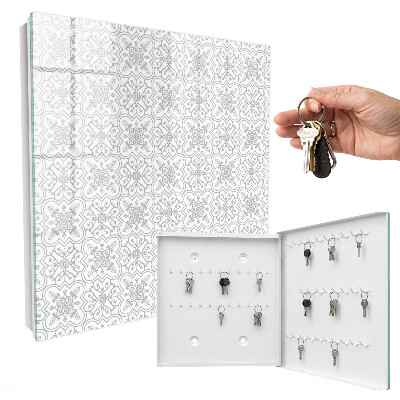 Caja para llaves con diseño de patrón geométrico