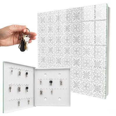 Caja para llaves con diseño de patrón geométrico