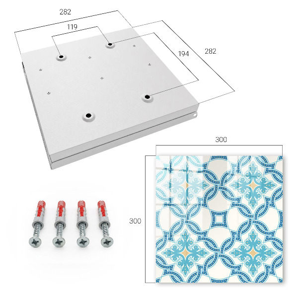 Armario para llaves con diseño de mosaico decorativo