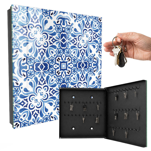 Caja para llaves con diseño de azulejos decorativos