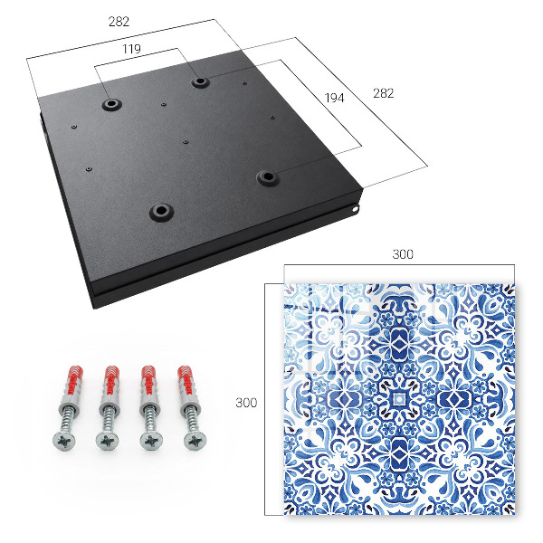 Caja para llaves con diseño de azulejos decorativos