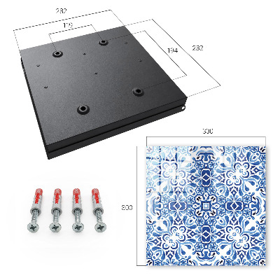 Caja para llaves con diseño de azulejos decorativos
