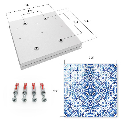 Caja para llaves con diseño de azulejos decorativos
