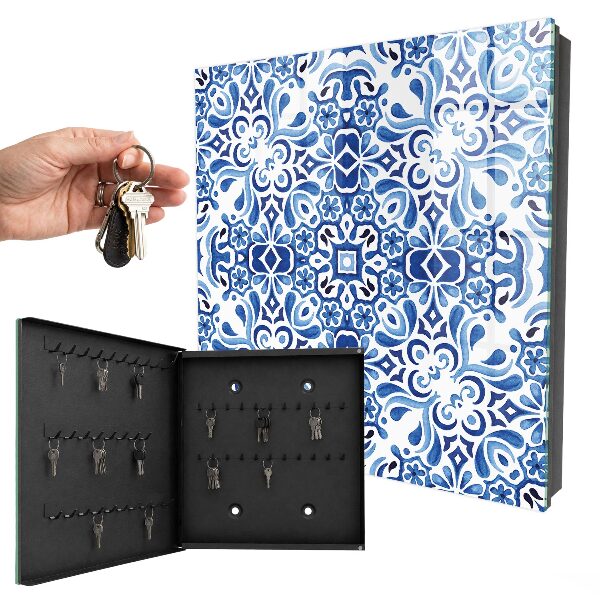 Caja para llaves con diseño de azulejos decorativos