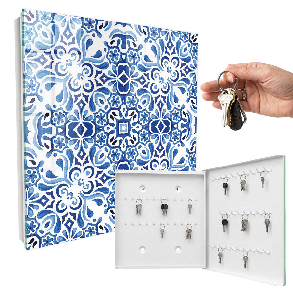 Caja para llaves con diseño de azulejos decorativos