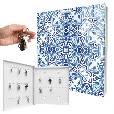 Caja para llaves con diseño de azulejos decorativos