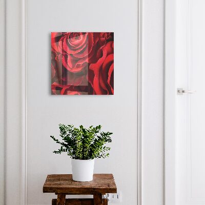 Armario para llaves con diseño de rosas rojas