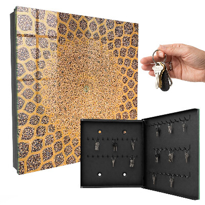 Caja para llaves con diseño de ornamento geométrico