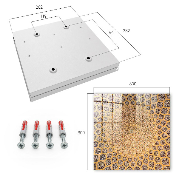 Caja para llaves con diseño de ornamento geométrico