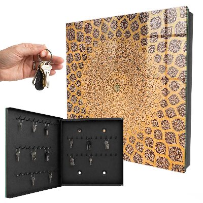 Caja para llaves con diseño de ornamento geométrico