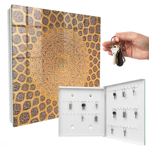 Caja para llaves con diseño de ornamento geométrico