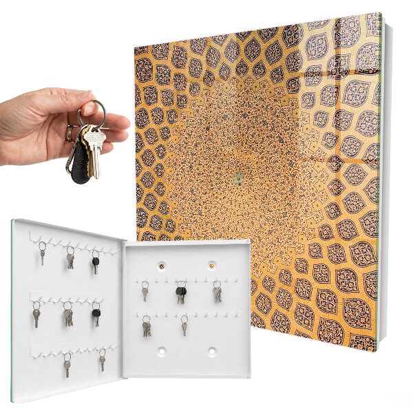Caja para llaves con diseño de ornamento geométrico