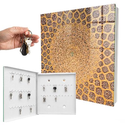 Caja para llaves con diseño de ornamento geométrico