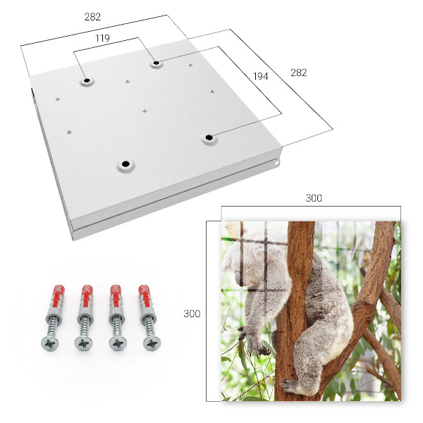 Armario para colgar llaves con diseño de koalas relajados