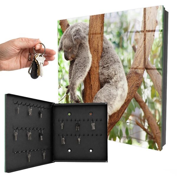 Armario para colgar llaves con diseño de koalas relajados