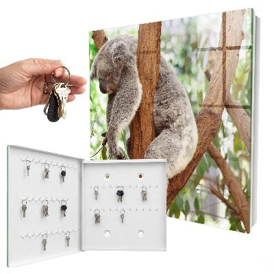 Armario para colgar llaves con diseño de koalas relajados