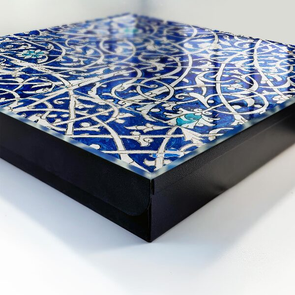 Armario para llaves diseño arabesco azul