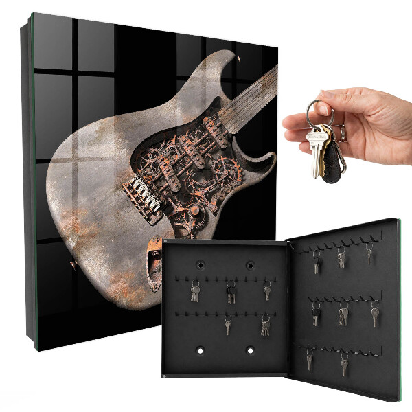 Armario para llaves con diseño de guitarra mecánica