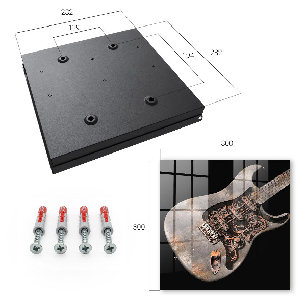 Armario para llaves con diseño de guitarra mecánica