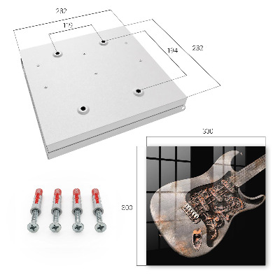 Armario para llaves con diseño de guitarra mecánica