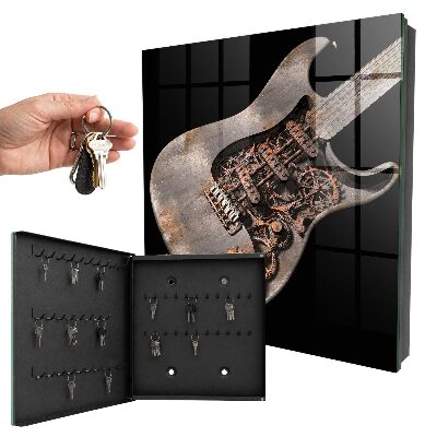 Armario para llaves con diseño de guitarra mecánica