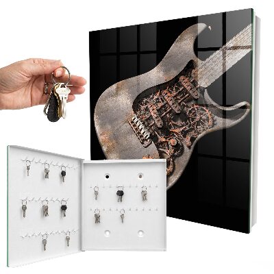Armario para llaves con diseño de guitarra mecánica