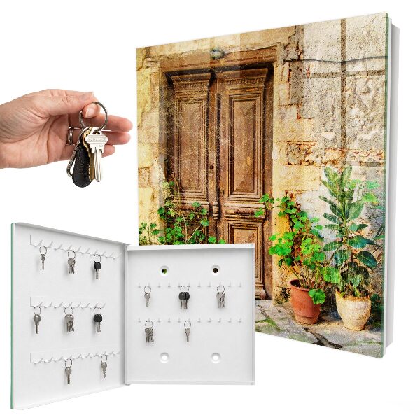 Armario para llaves con diseño de puertas rústicas