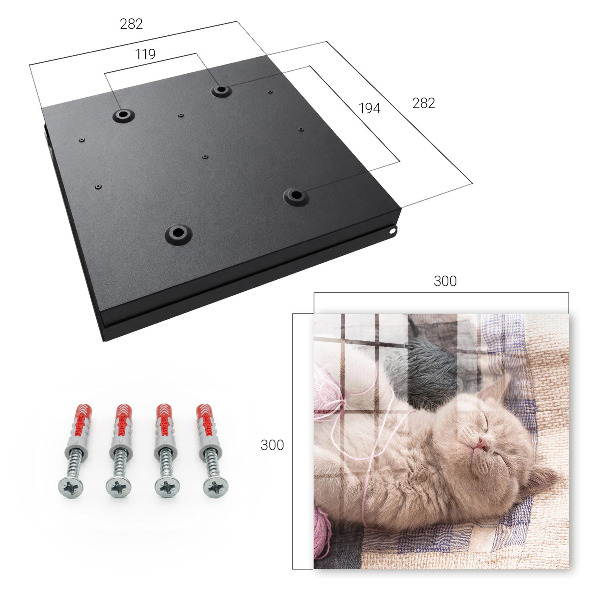 Armario para llaves de pared con diseño de gatito durmiendo
