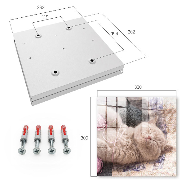 Armario para llaves de pared con diseño de gatito durmiendo