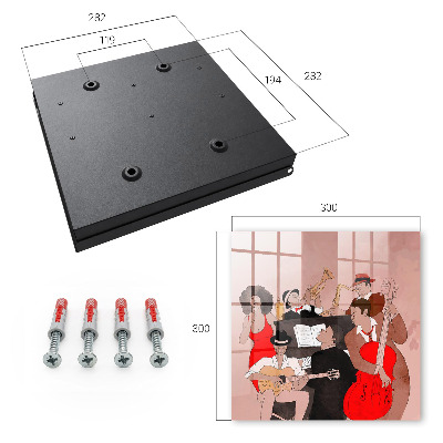 Caja para llaves con diseño de escena de jazz