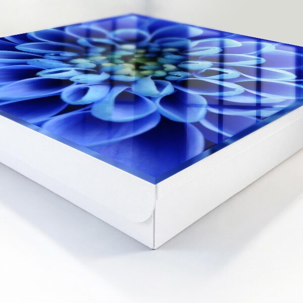 Armario para llaves con diseño de flor azul