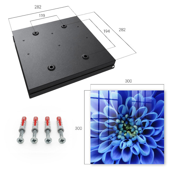 Armario para llaves con diseño de flor azul