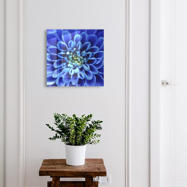 Armario para llaves con diseño de flor azul