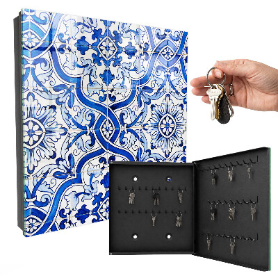 Caja para llaves con diseño de azulejos decorativos
