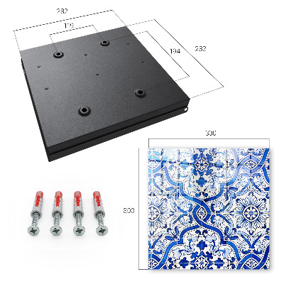 Caja para llaves con diseño de azulejos decorativos