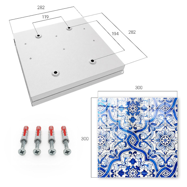Caja para llaves con diseño de azulejos decorativos