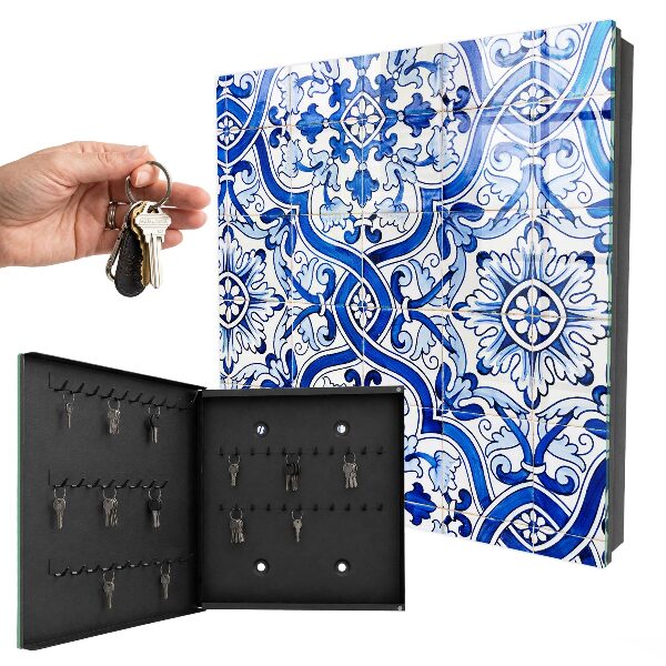 Caja para llaves con diseño de azulejos decorativos