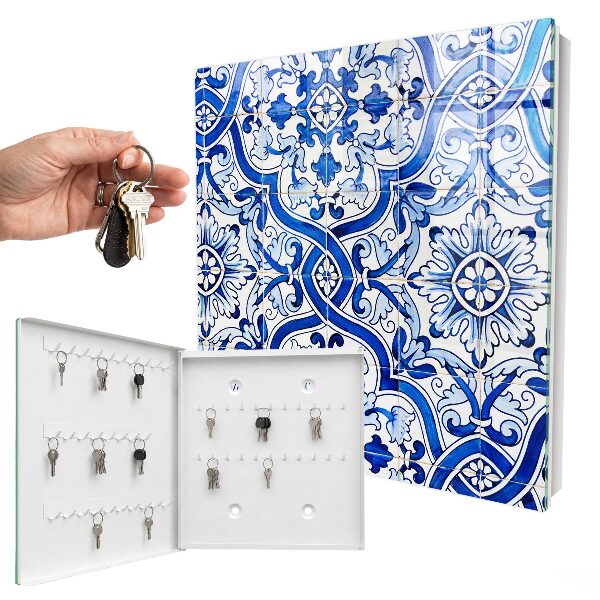 Caja para llaves con diseño de azulejos decorativos