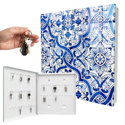 Caja para llaves con diseño de azulejos decorativos