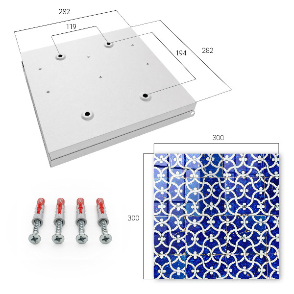 Armario para llaves con diseño de azulejos geométricos