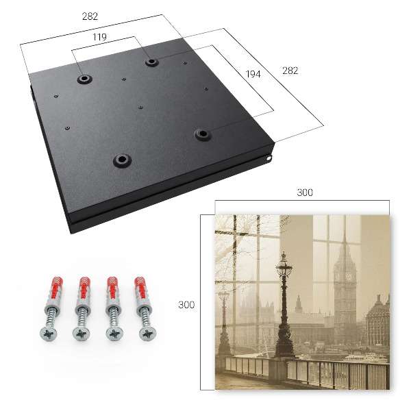Caja para llaves con diseño de Londres con niebla