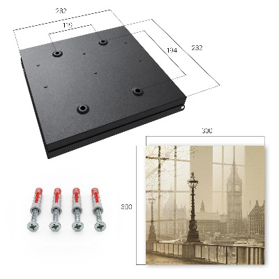 Caja para llaves con diseño de Londres con niebla