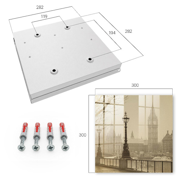 Caja para llaves con diseño de Londres con niebla