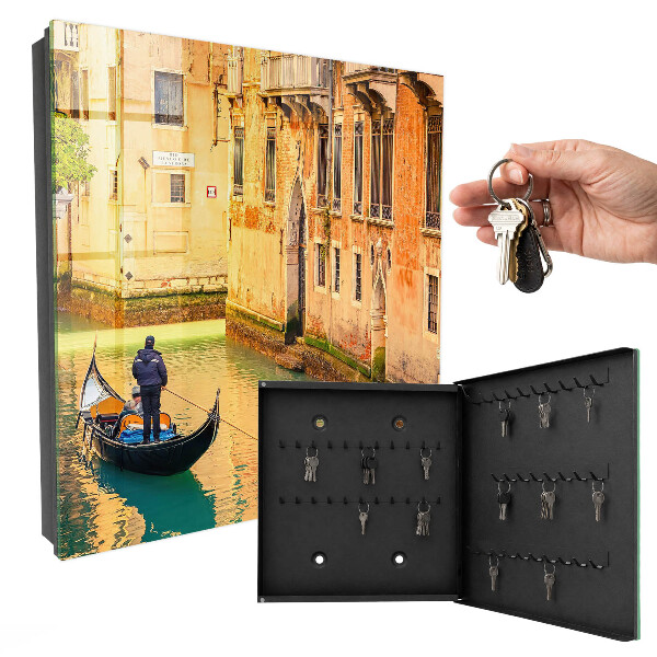 Armario para llaves con diseño de canal de Venecia