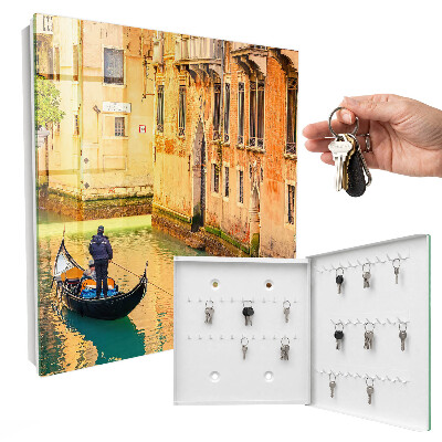 Armario para llaves con diseño de canal de Venecia