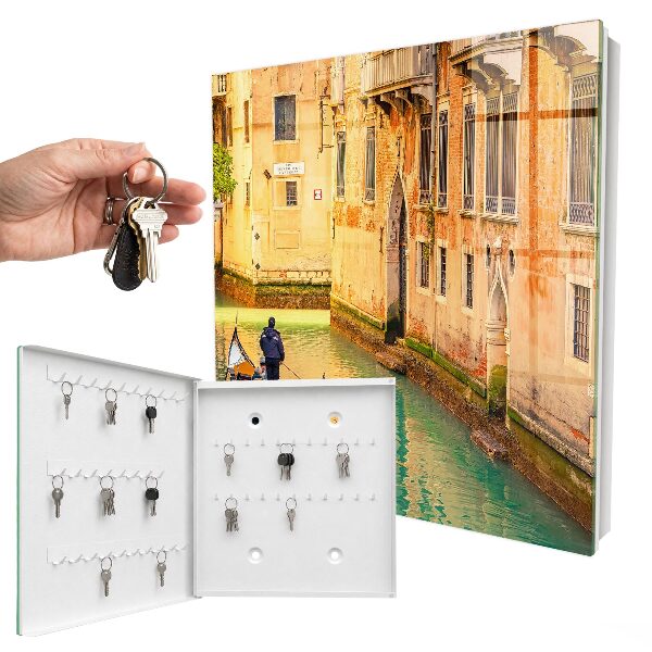 Armario para llaves con diseño de canal de Venecia
