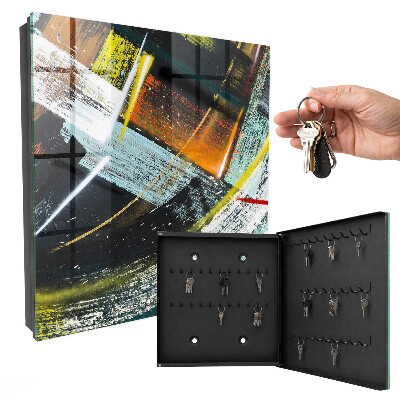 Caja para llaves diseño de torbellino de colores